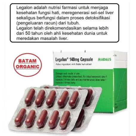 【buy 3 free 1】exp2026.06 Legalon Capsule 140mg (Liver Tonic) 100's body Detox shake exp2026 06