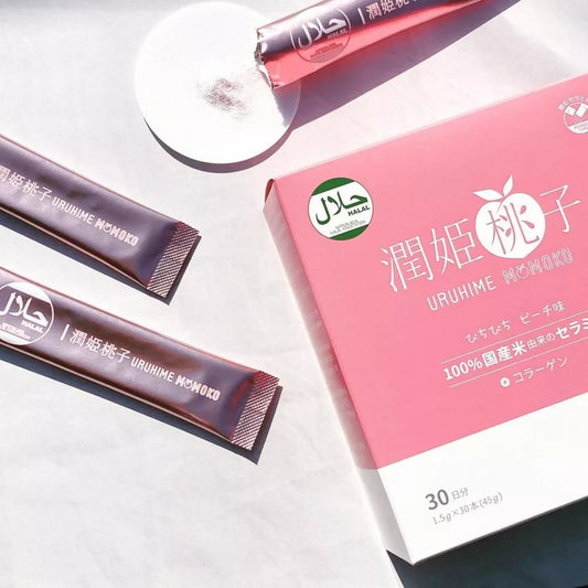 【buy 3 free 1】exp2026.06潤姬桃子 URUHIME MOMOKO Supplement collagen protein 30 pieces per box