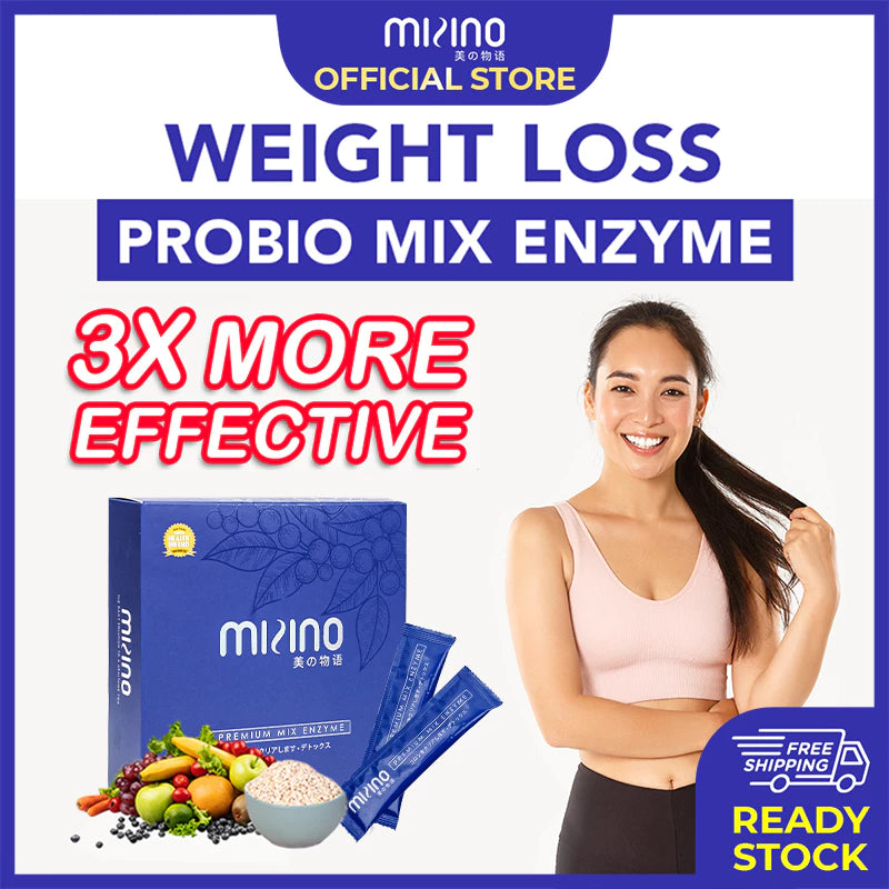 【buy 3 free 1】exp2026.06PROMO Mizino Mix Enzyme Slimming Diet Detox Drink Probiotic Supplement Fiber Slim Minuman Kuruskan Badan