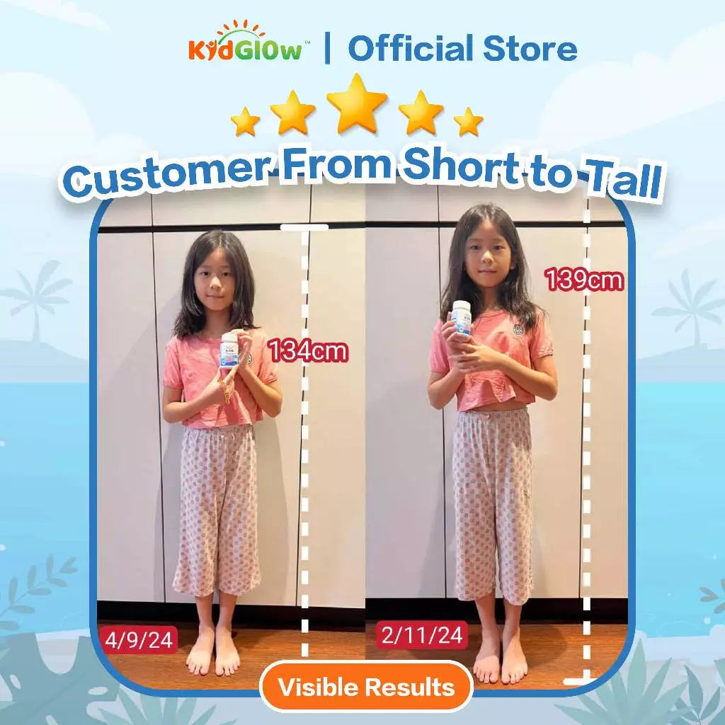【buy 3 free 1】exp2026.06KidGlow H-GRO Nutritional Height Booster Calcium
