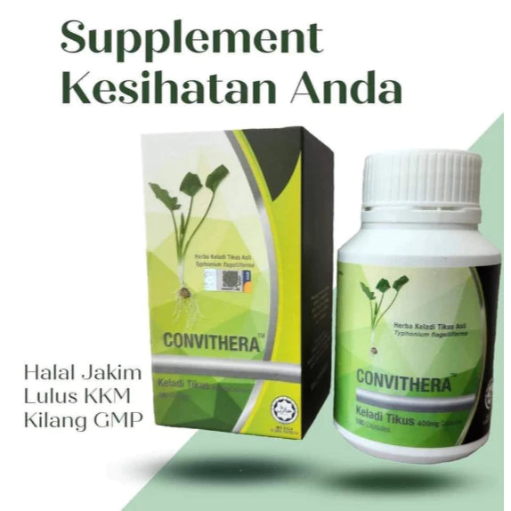 【buy 3 free 1】exp2026.06Herba Keladi Tikus Original By Convithera ( HQ ) Ada health supplements，nutrition
