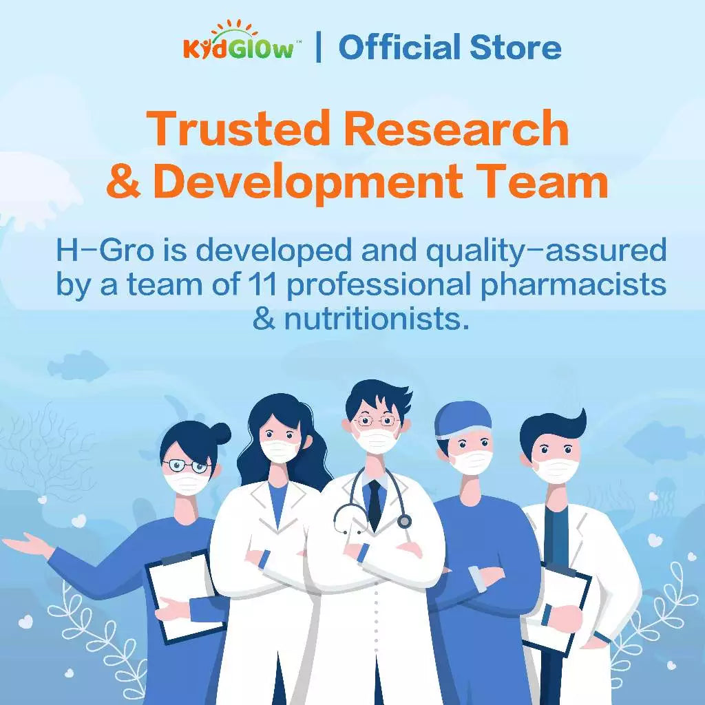 【buy 3 free 1】exp2026.06KidGlow H-GRO Nutritional Height Booster Calcium