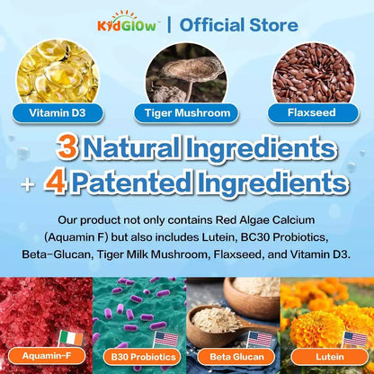 【buy 3 free 1】exp2026.06KidGlow H-GRO Nutritional Height Booster Calcium