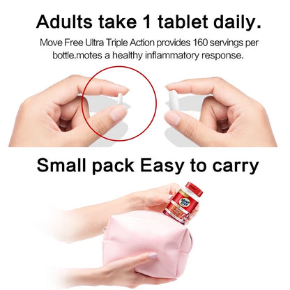 【buy 3 free 1】exp2026.06 Move Free Type II Collagen, Boron & HA Ultra Triple Action, Support and Lubrication, 75CT