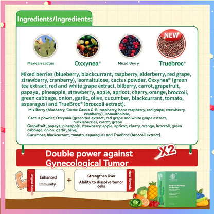 【buy 3 free 1】exp2026.06LIFEGREEN Botanical Beverage Mix Berries New Cactus Powder a Box 30 Bags Detoxmerit