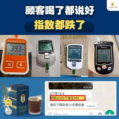 【buy 3 free 1】exp2026.06MASTER URI Natural Uric Acid Support: Cat's Whiskers Herb + Tibetan Cordyceps - Relieve Gout Pain, Kidney Care, Blood Sugar Regulation