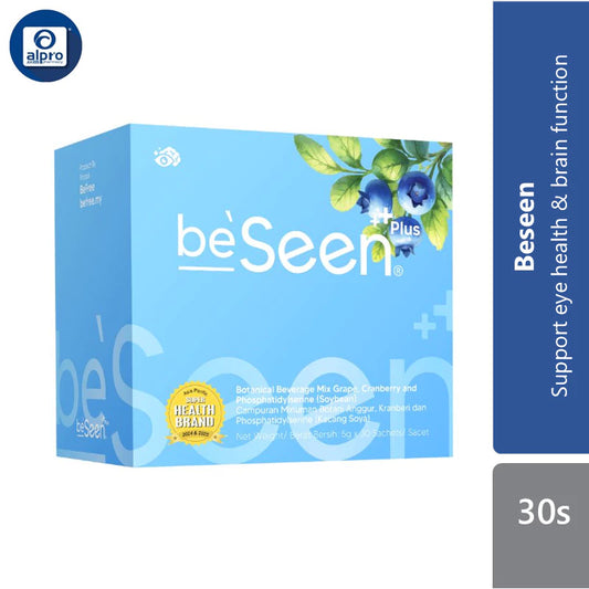 【buy 3 free 1】exp2026.06BeSeen Plus Eye Brain Booster Blueberry Eye Care Powder 1 Box 30 Packs