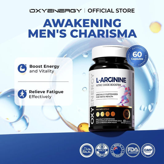 【buy 3 free 1】exp2026.06Oxyenergy L-arginine Capsules 60's includes L-citruline Zinc Sperm Health everslim weight loss