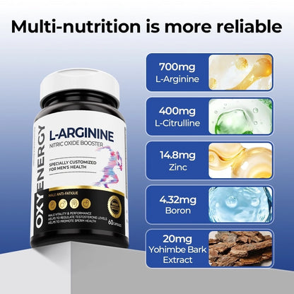 【buy 3 free 1】exp2026.06Oxyenergy L-arginine Capsules 60's includes L-citruline Zinc Sperm Health everslim weight loss
