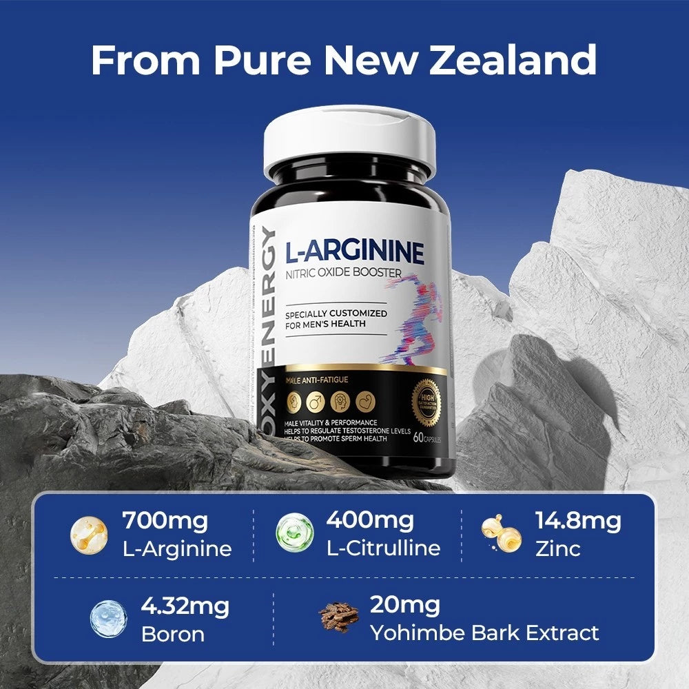 【buy 3 free 1】exp2026.06Oxyenergy L-arginine Capsules 60's includes L-citruline Zinc Sperm Health everslim weight loss