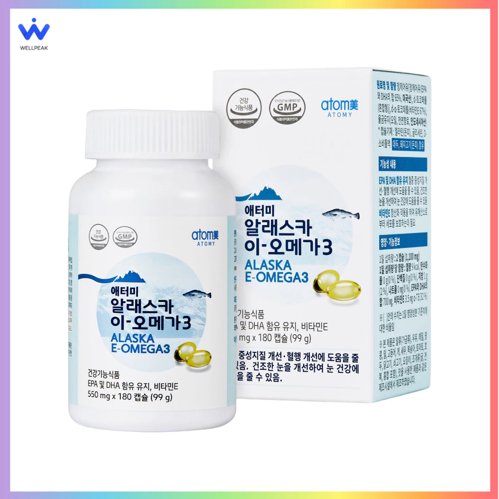 【buy 3 free 1】exp2026.06[Atomy] Atomy Alaska Omega3 550mg X 180 capsules Atomy best supplement omega 3 atomy fish oil