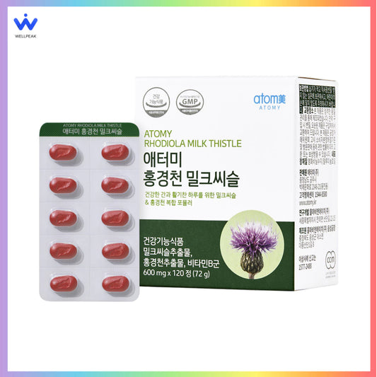 【buy 3 free 1】exp2026.06Atomy Rhodiola Milk Thistle (120 tablets)