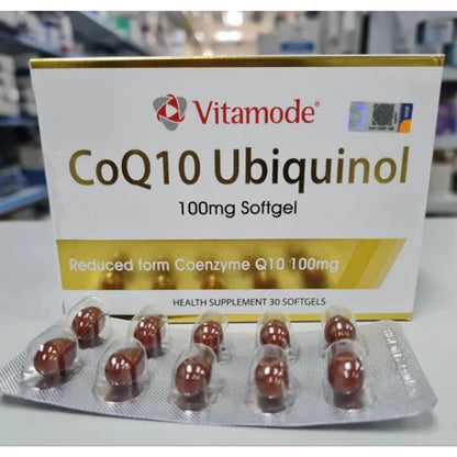 【buy 3 free 1】exp2026.06 Vitamode  CoQ10 Ubiquinol  100mg  30 Softgels  Agent Discount  New In Store