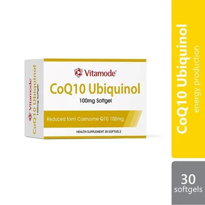 【buy 3 free 1】exp2026.06 Vitamode  CoQ10 Ubiquinol  100mg  30 Softgels  Agent Discount  New In Store