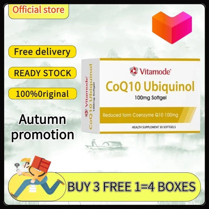 【buy 3 free 1】exp2026.06 Vitamode  CoQ10 Ubiquinol  100mg  30 Softgels  Agent Discount  New In Store